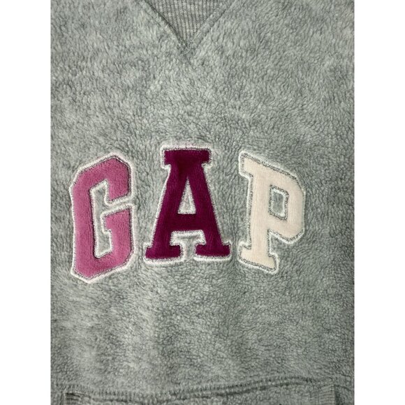 Girls GAP Grey and Pink Sweatshirt - Size 6-7 - Picture 2 of 8